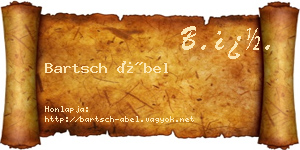 Bartsch Ábel névjegykártya