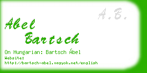 abel bartsch business card